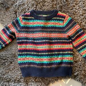 Baby Gap Stripe Intarsia Sweater in 100% soft cotton knit.